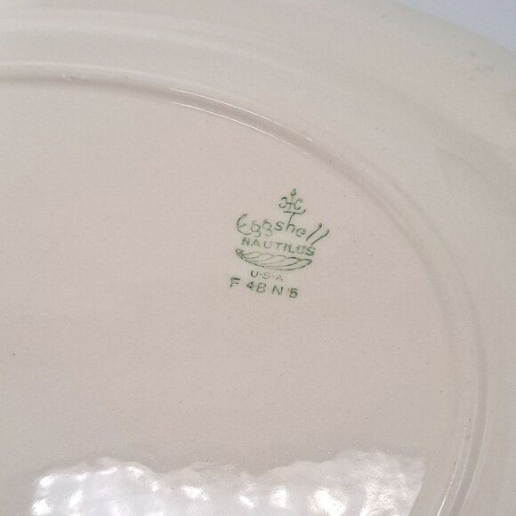 Homer Laughlin Eggshell Nautilus Large Floral Porcelain Platter 16 inch long - Picture 14 of 15
